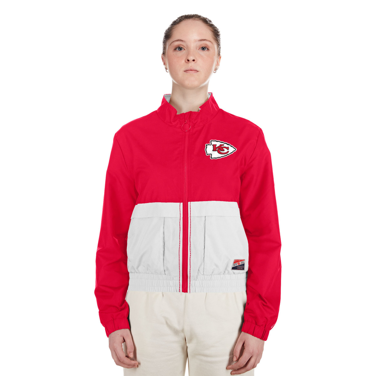 Kansas City Chiefs New Era Women's Color Block Full-Zip Windbreaker Jacket - $89.00